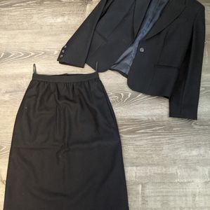 Beautiful Black 2 Piece Suit Jacket and Skirt